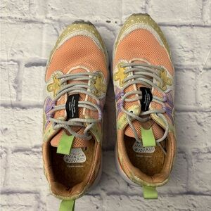 Women's Athletic Shoes in Orange and Green